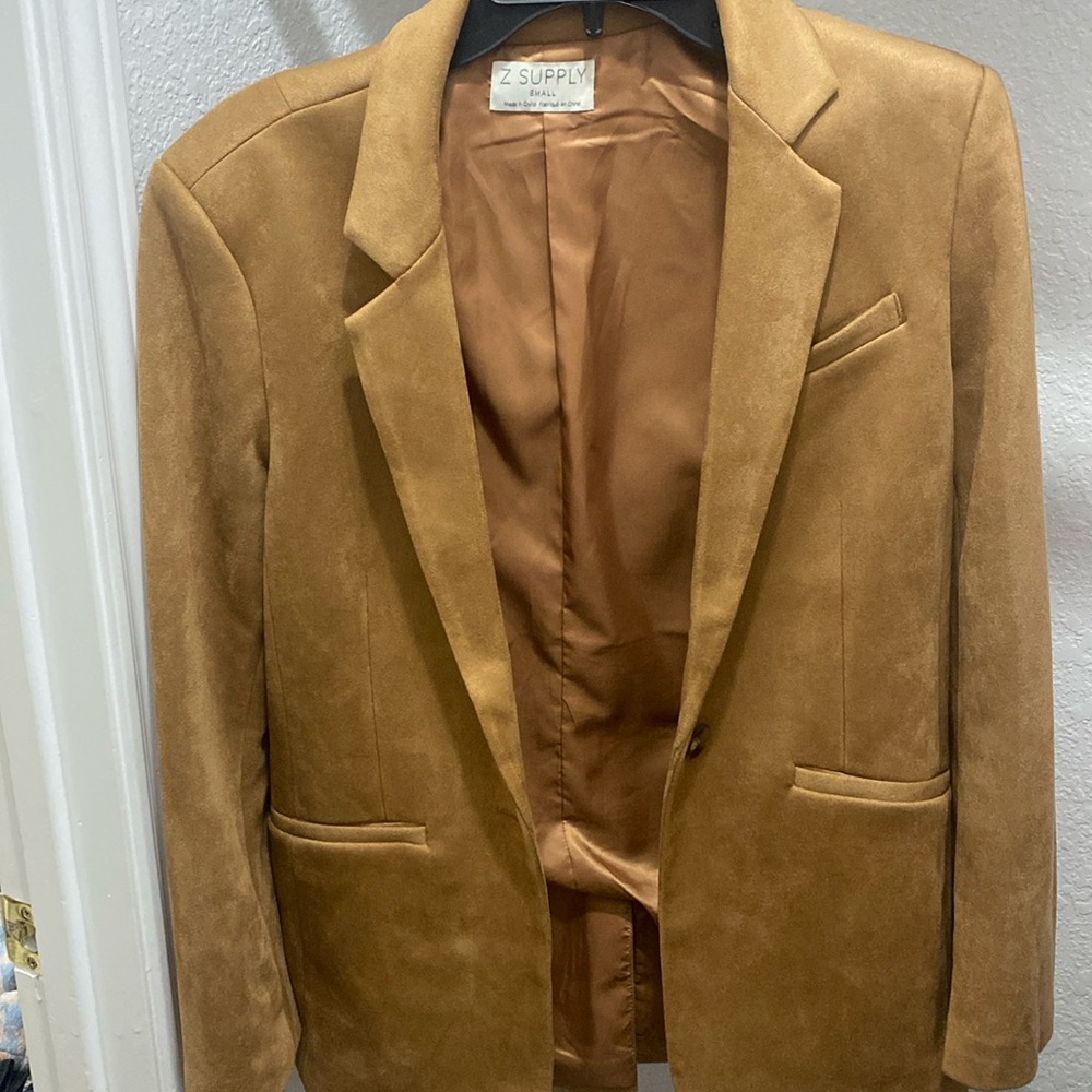 Zsupply faux suede blazer size small